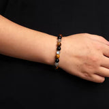 Bracelet en Tourmaline, Labradorite et Oeil de Tigre Stephanie