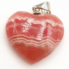 Pendentif en pierre rhodochrosite