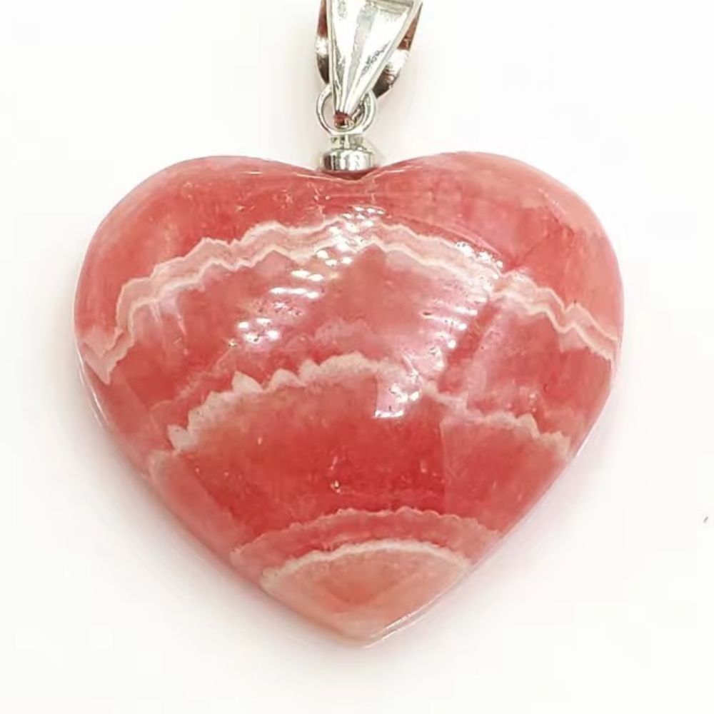 Pendentif rhodochrosite naturelle