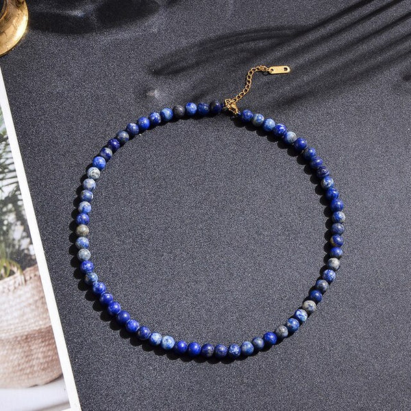 Collier Ras du Cou en Lapis Lazuli