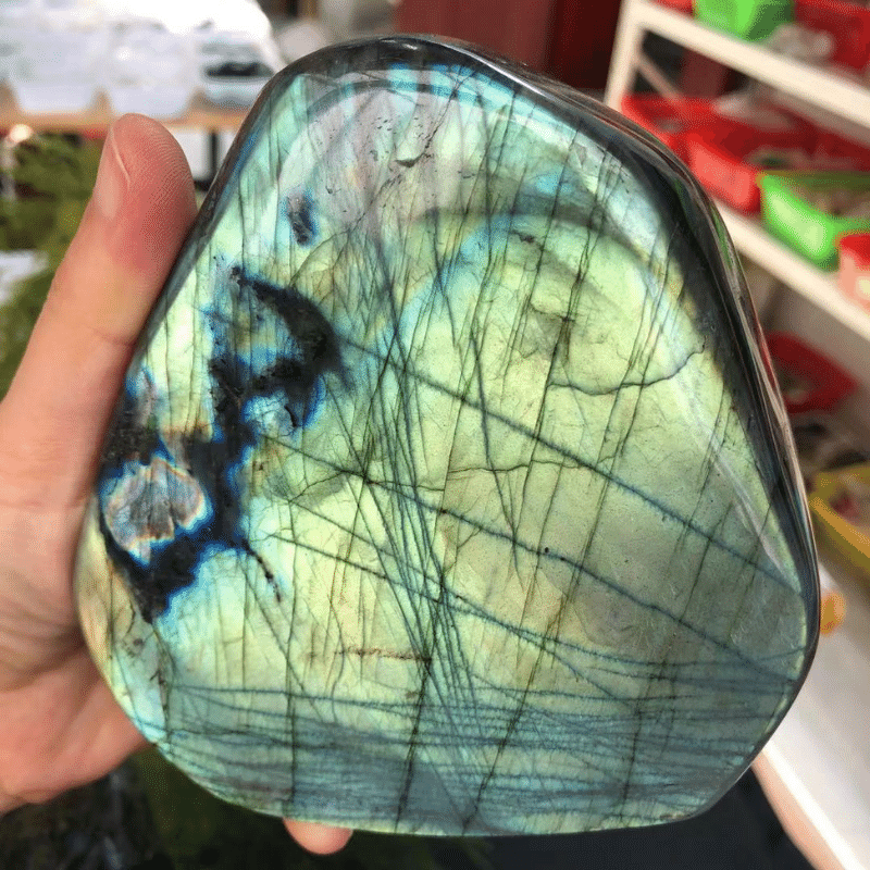 Bloc à Poser en Labradorite | Lithothérapie Stéphanie