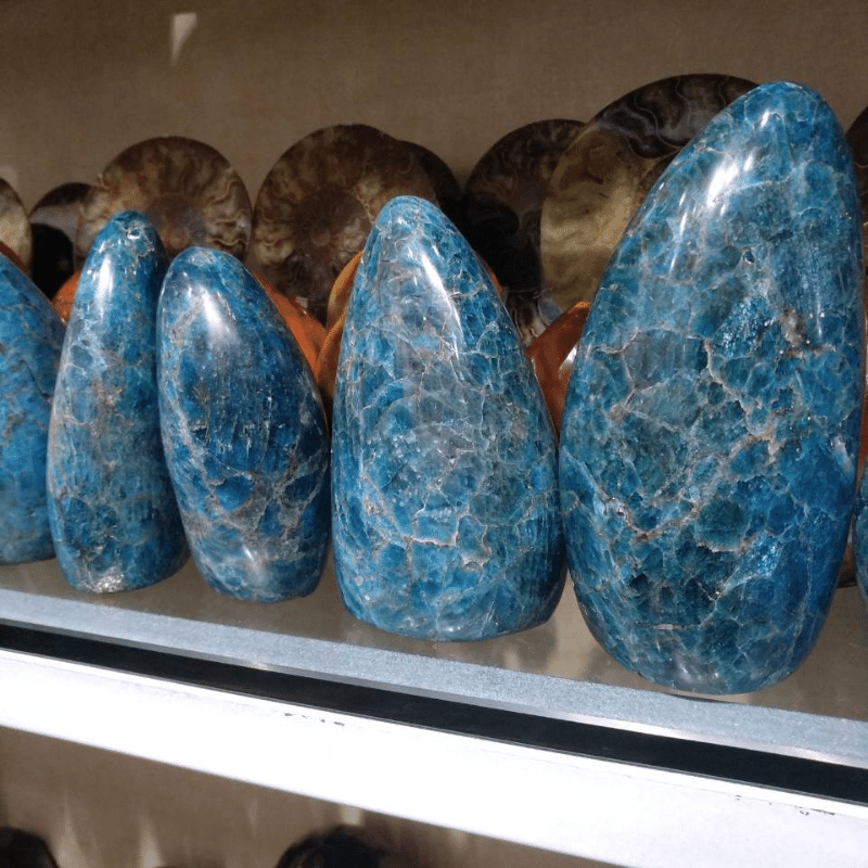 Bloc à Poser en Apatite Bleue | Lithothérapie Stéphanie