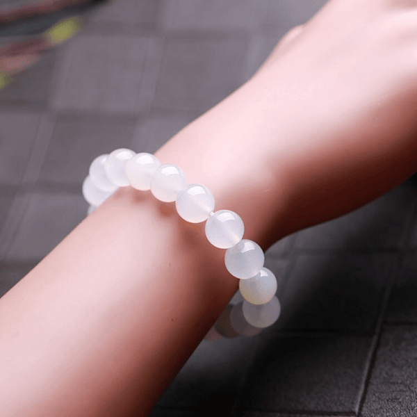 Bracelet Agate Blanche | Lithothérapie Stéphanie