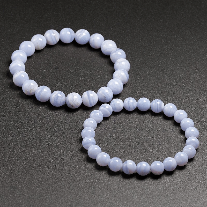 Bracelet Pierre Agate Blue Lace | Lithothérapie Stéphanie