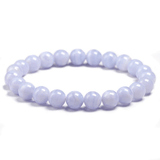 Bracelet en Agate Blue Lace 6MM | Lithothérapie Stéphanie