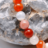 Bracelet Perles Agate Botswana Orange | Lithothérapie Stéphanie
