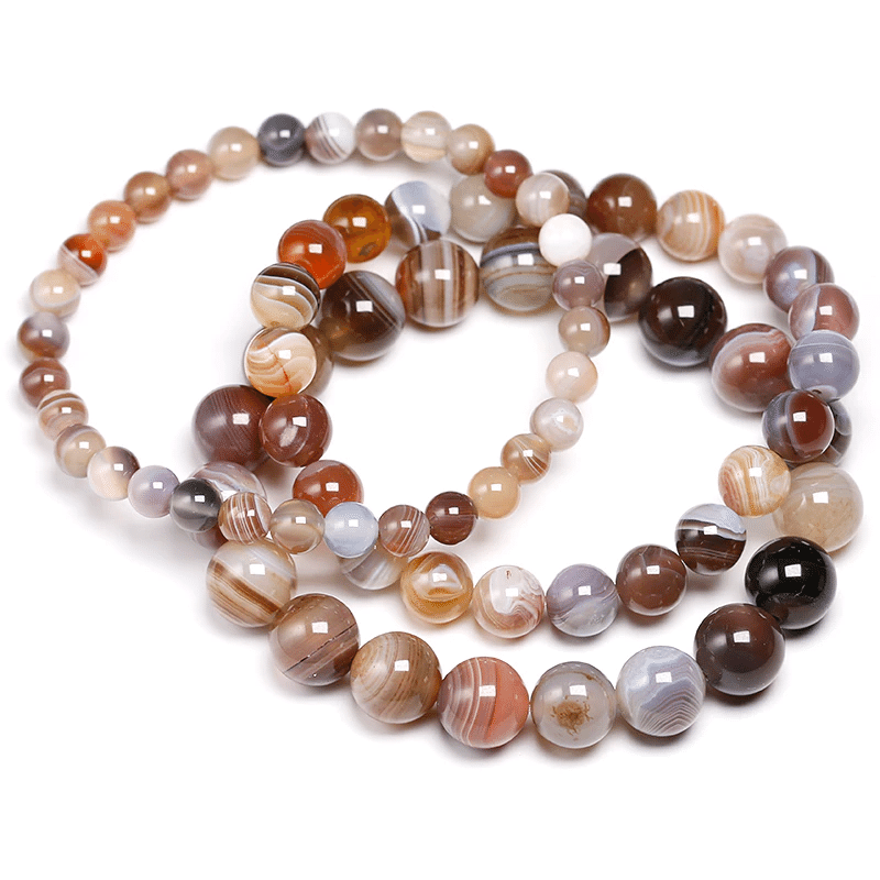Bracelet en Agate du Botswana | Lithothérapie Stéphanie