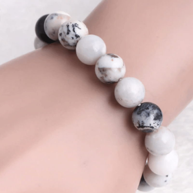 Bracelet Pierre Agate Dendritique | Lithothérapie Stéphanie