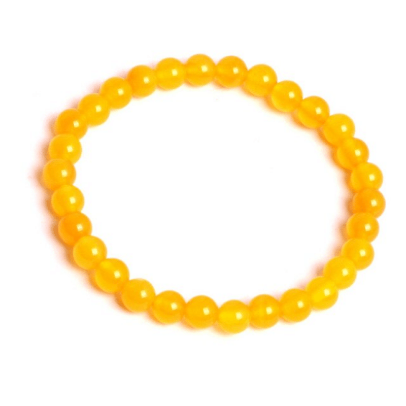 Bracelet en Agate Jaune 6MM | Lithothérapie Stéphanie