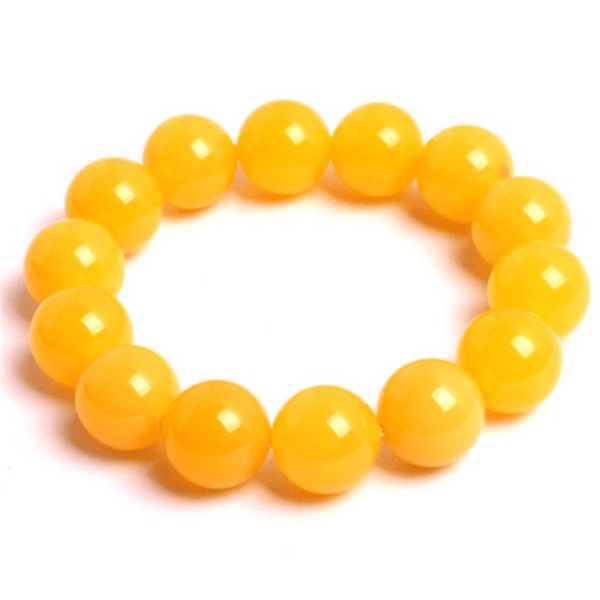 Bracelet en Agate Jaune 14MM | Lithothérapie Stéphanie