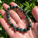 Bracelet en Agate Mousse Verte | Lithothérapie Stéphanie