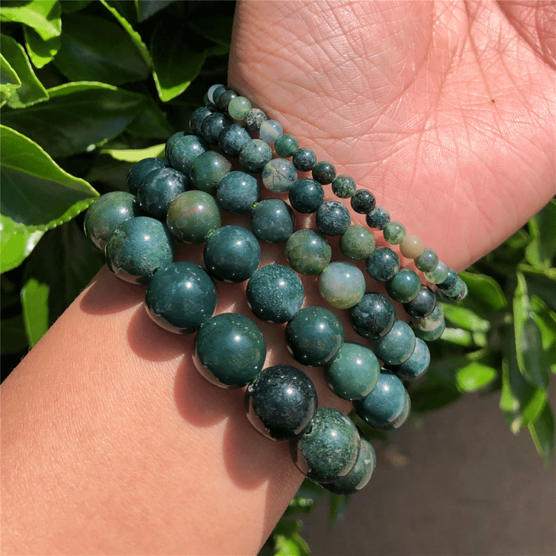 Bracelet Pierre Agate Mousse | Lithothérapie Stéphanie