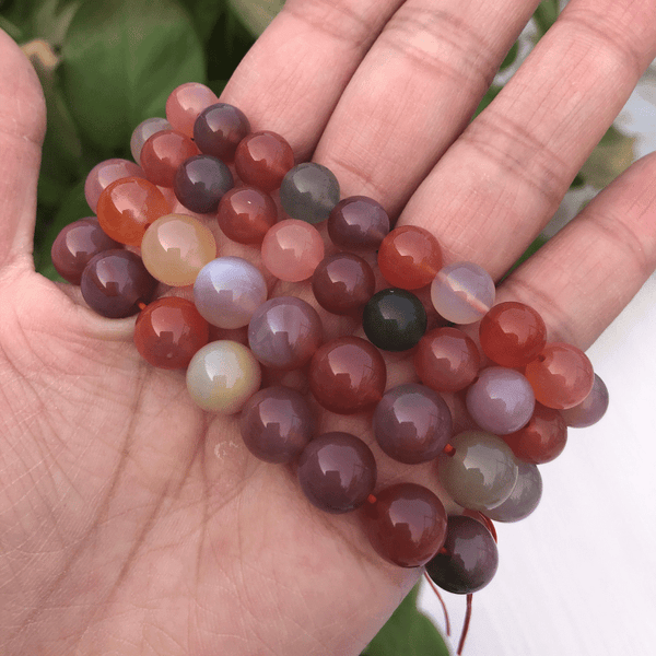 Bracelet en Agate Multicolore Naturelle | Lithothérapie Stéphanie