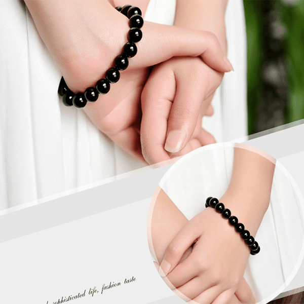 Bracelet Agate Noire | Lithothérapie Stéphanie