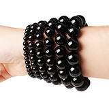 Bracelet Perles Agate Noire | Lithothérapie Stéphanie
