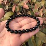 Bracelet en Agate Noire Naturelle | Lithothérapie Stéphanie