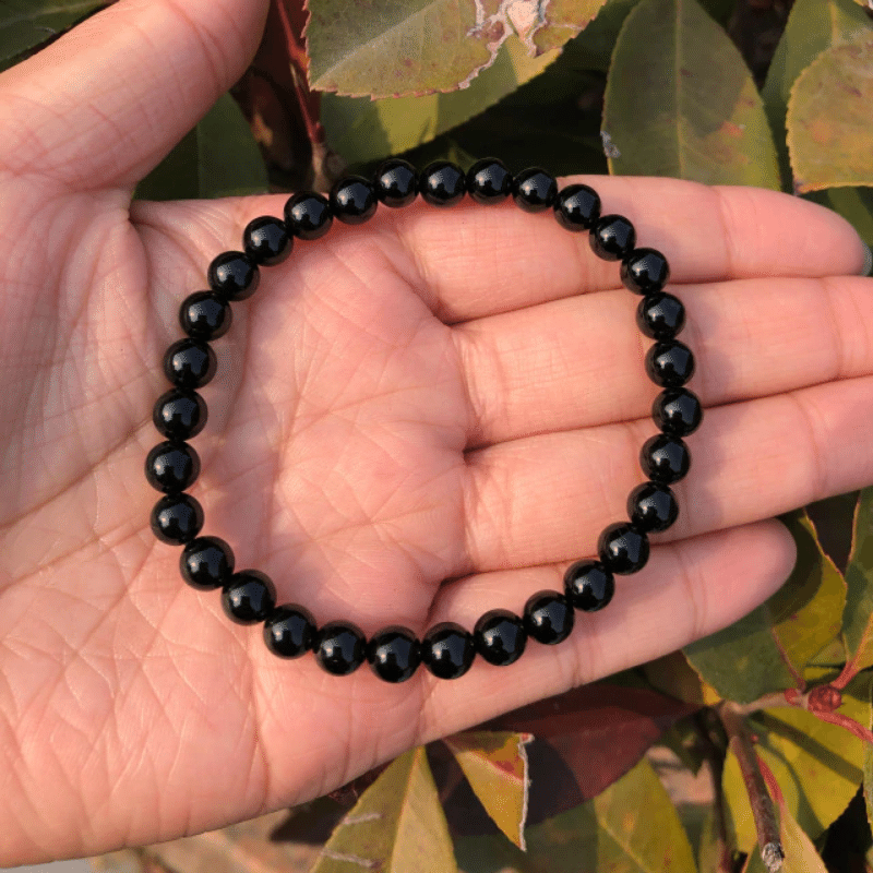 Bracelet Agate Noire | Lithothérapie Stéphanie