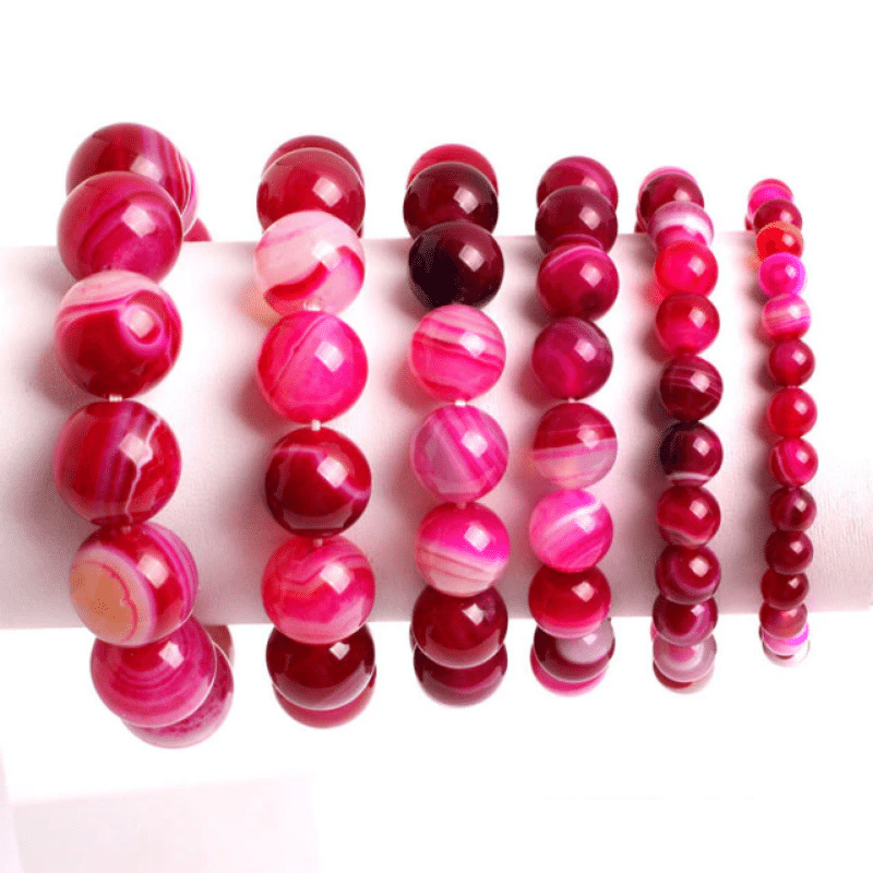 Bracelet Agate Rose | Lithothérapie Stéphanie