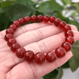 Bracelet en Agate Rouge Naturelle | Lithothérapie Stéphanie