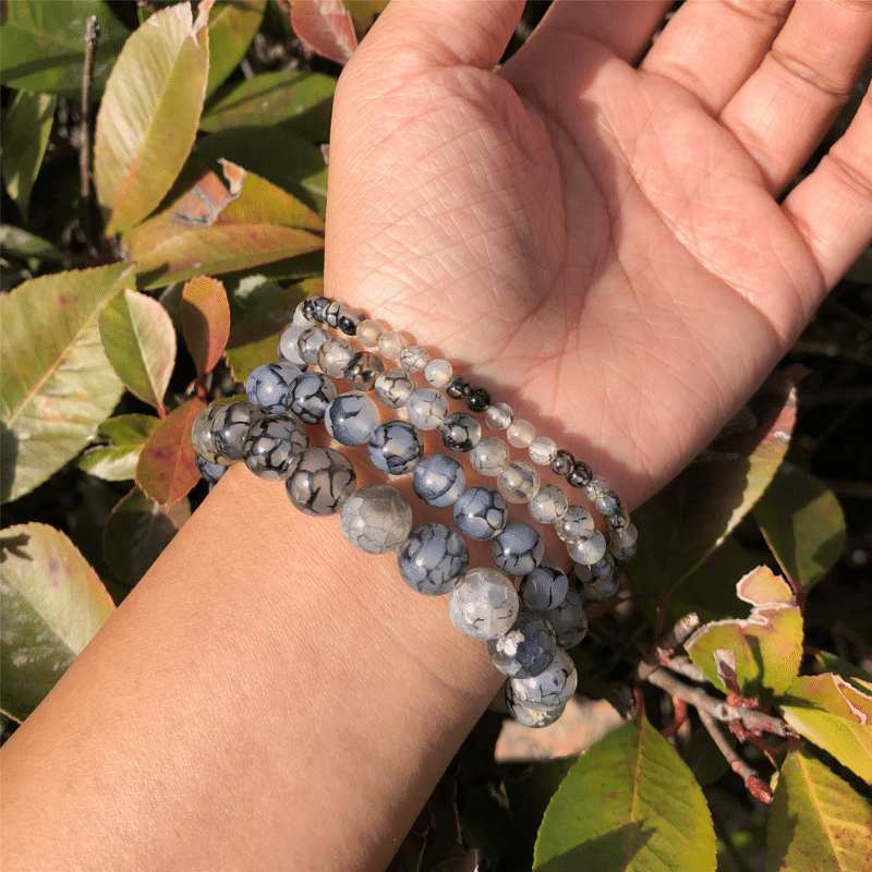 Bracelet Agate Veine de Dragon | Lithothérapie Stéphanie