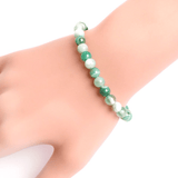Bracelet en Agate Verte 6MM | Lithothérapie Stéphanie