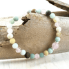Bracelet Amazonite Naturelle et Quartz Rose | Lithothérapie Stéphanie