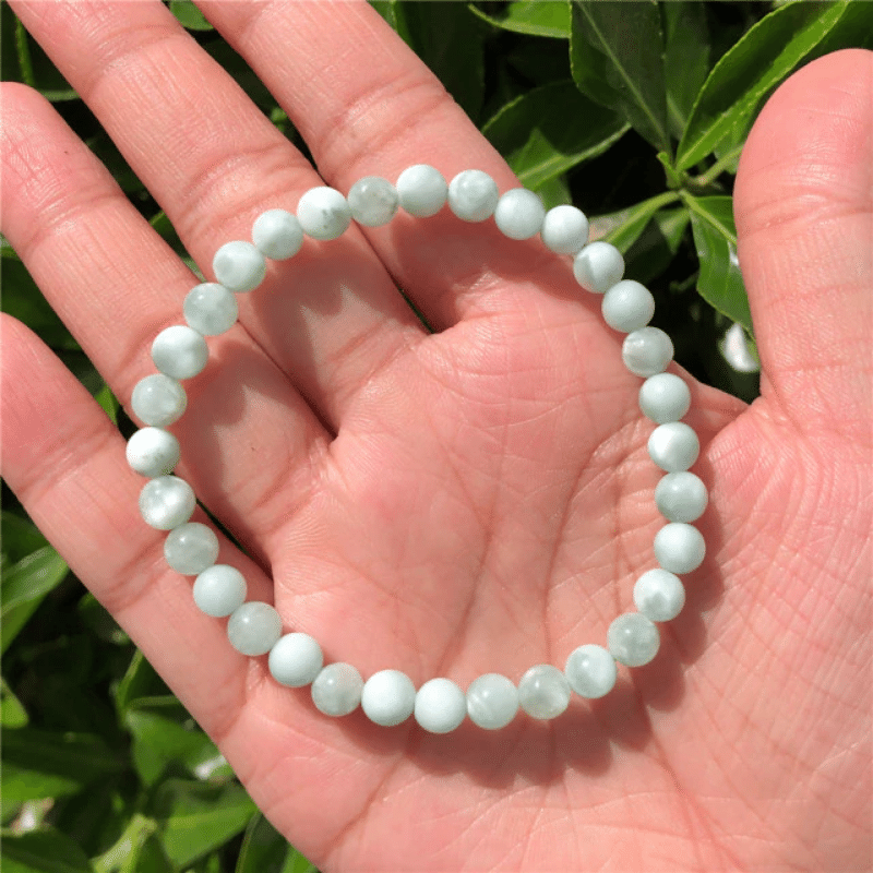 Bracelet Pierre Angelite Verte | Lithothérapie Stéphanie