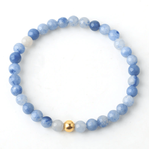 Bracelet Femme en Aventurine Bleue | Lithothérapie Stéphanie