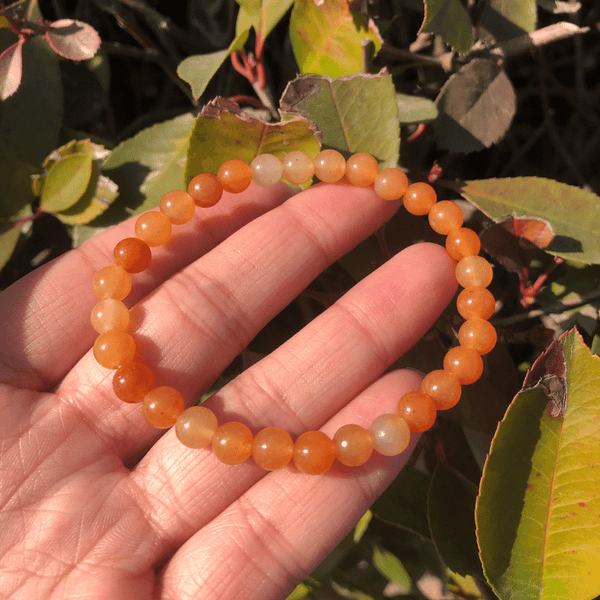 Bracelet en Aventurine Orange Naturelle | Lithothérapie Stéphanie