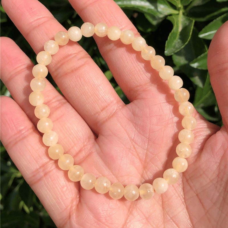 Bracelet en Calcite Jaune | Homme & Femme | Lithothérapie Stéphanie