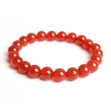 Bracelet en Cornaline Rouge 8MM | Lithothérapie Stéphanie