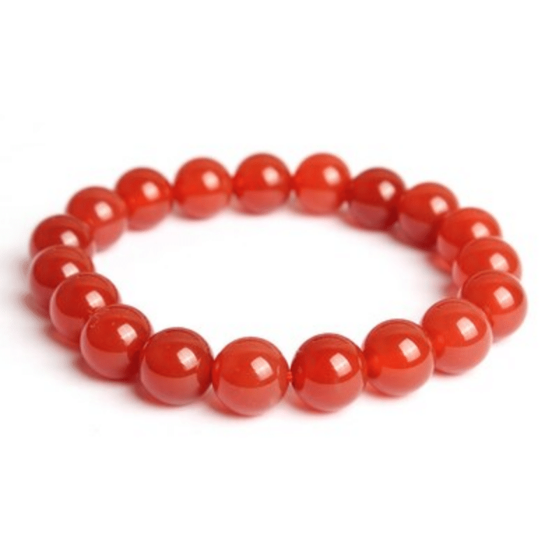 Bracelet en Cornaline Rouge 10MM | Lithothérapie Stéphanie