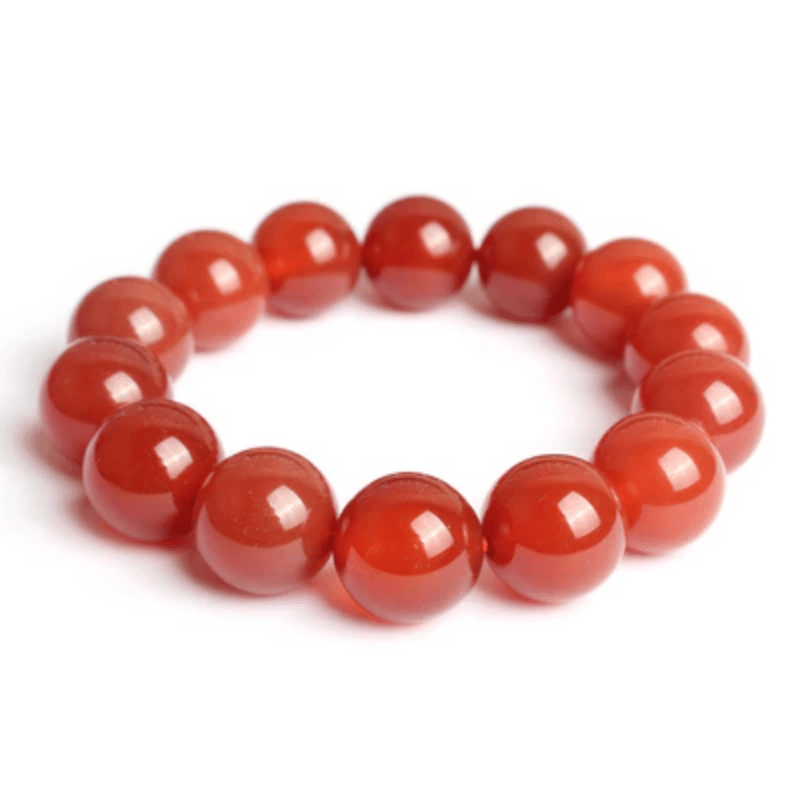 Bracelet en Cornaline Rouge 16MM | Lithothérapie Stéphanie