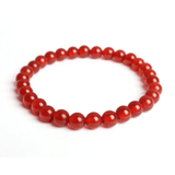 Bracelet en Cornaline Rouge 6MM | Lithothérapie Stéphanie