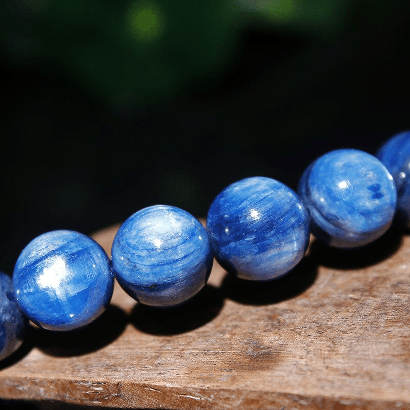 Bracelet Perles Cyanite Bleue | Lithothérapie Stéphanie