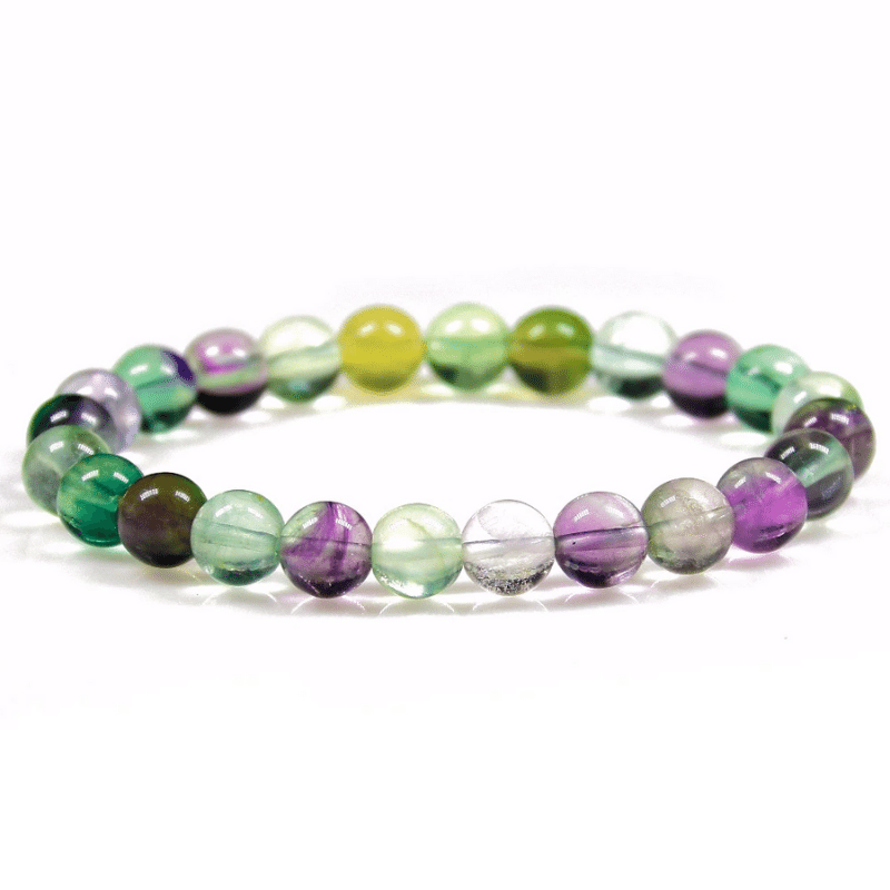 Bracelet Fluorite Arc en Ciel | Lithothérapie Stéphanie