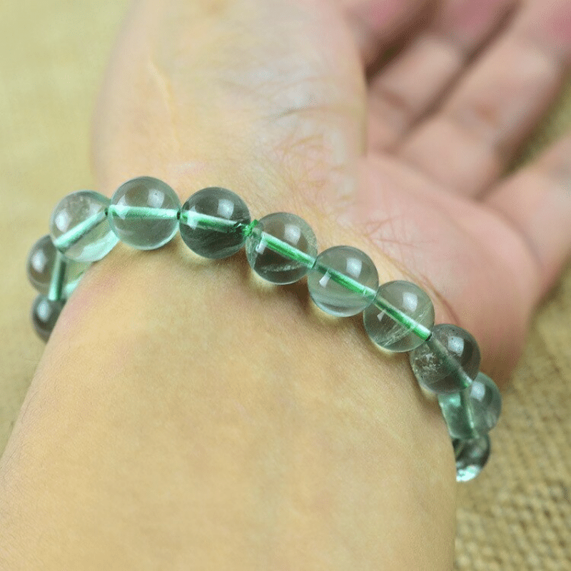 Bracelet Homme en Fluorite Verte | Lithothérapie Stéphanie