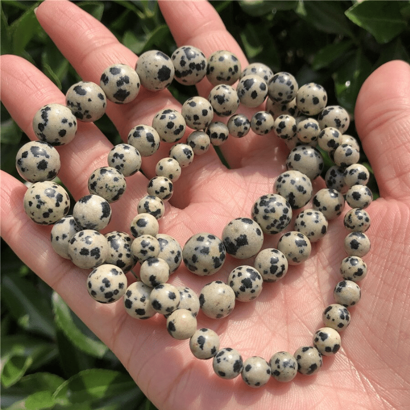 Bracelet Pierre Jaspe Dalmatien | Lithothérapie Stéphanie