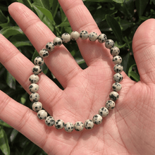 Bracelet en Jaspe Dalmatien | Lithothérapie Stéphanie