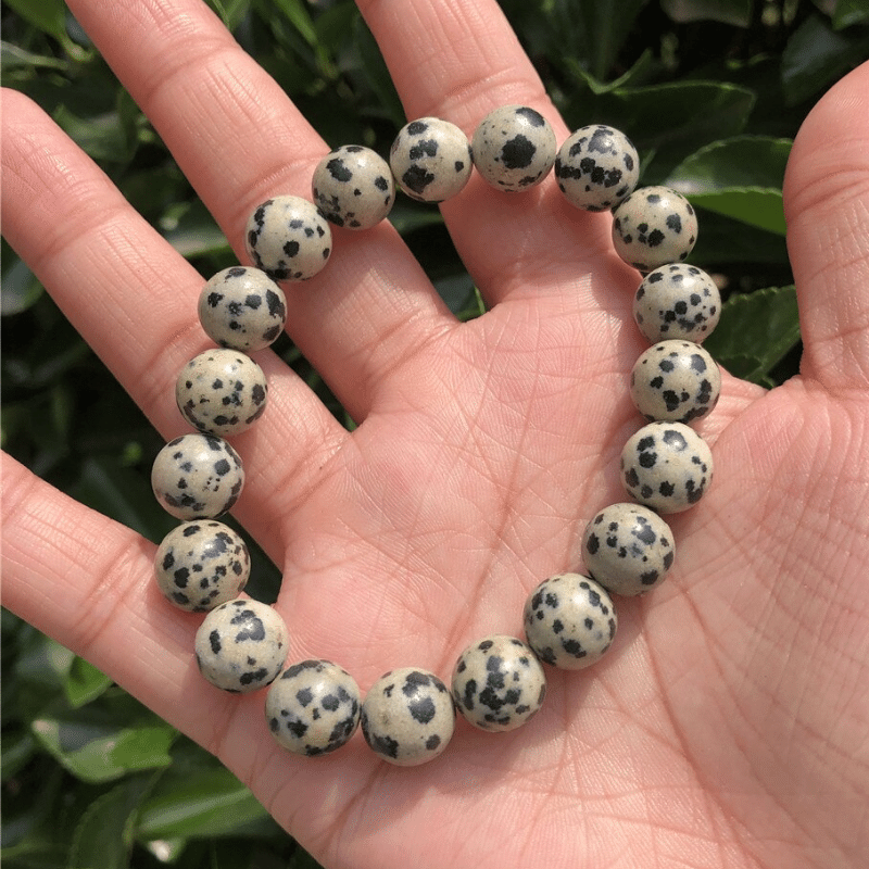 Bracelet de Jaspe Dalmatien | Lithothérapie Stéphanie