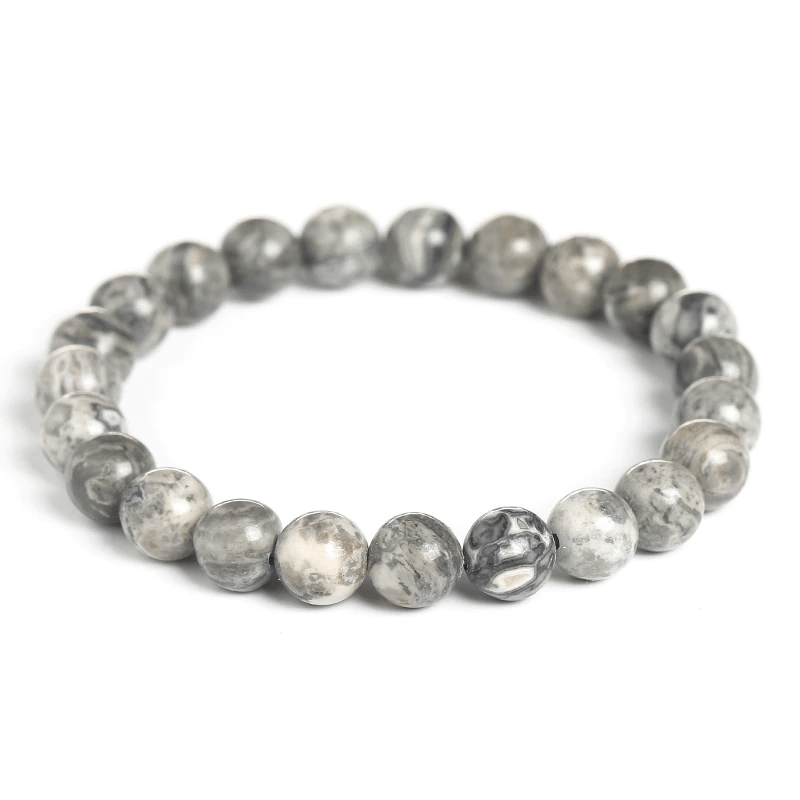 Bracelet Jaspe Gris | Lithothérapie Stéphanie