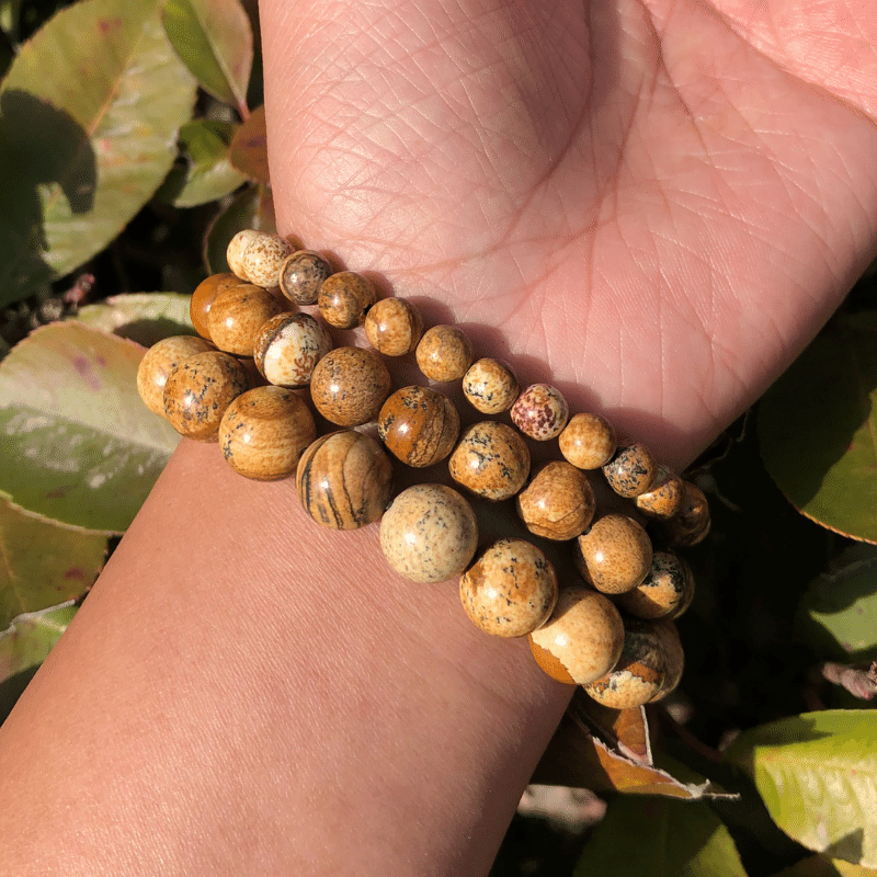 Bracelet Pierre Jaspe Paysage | Lithothérapie Stéphanie