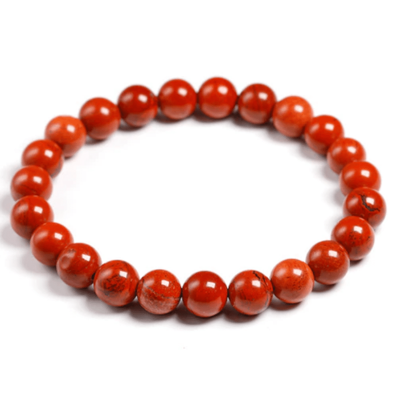 Bracelet Homme en Jaspe Rouge | Lithothérapie Stéphanie
