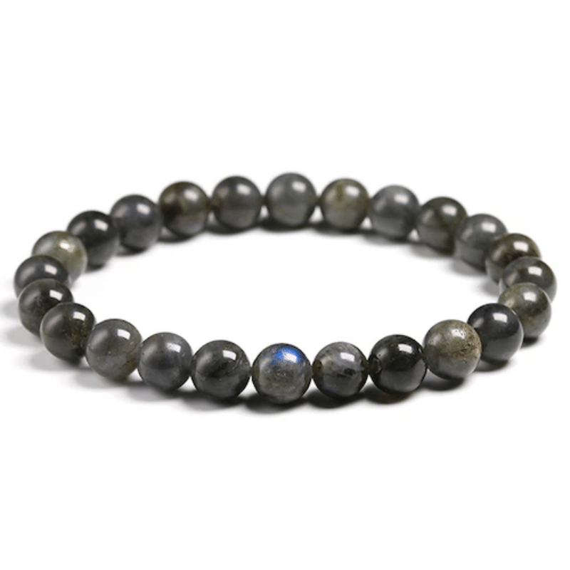 Bracelet en Labradorite Grise 8MM | Lithothérapie Stéphanie