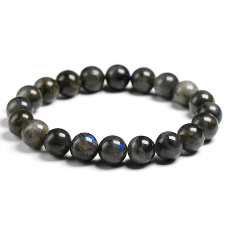 Bracelet en Labradorite Grise 10MM | Lithothérapie Stéphanie