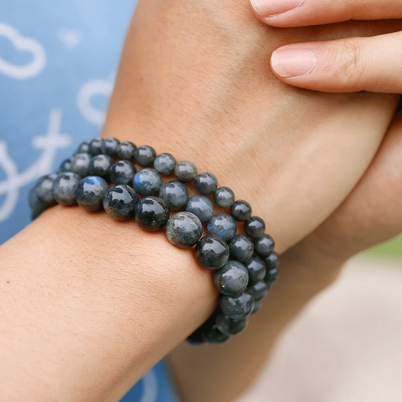 Bracelet Pierre Labradorite Grise | Lithothérapie Stéphanie