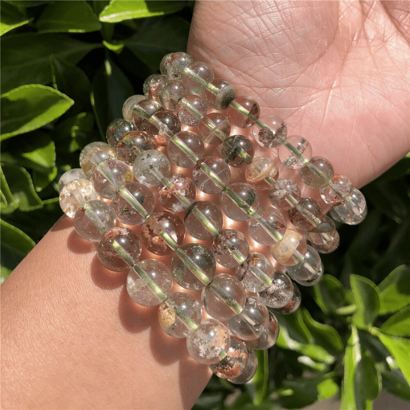 Bracelet Quartz Lodolite l Lithothérapie Stéphanie