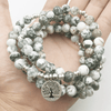 Bracelet Mala 108 Perles en Agate Arbre | Lithothérapie Stéphanie