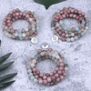 Bracelet Mala 108 Perles en Amazonite et Rhodonite | Lithothérapie Stéphanie