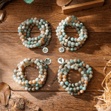 Bracelet Mala 108 Perles en Amazonite | Lithothérapie Stéphanie